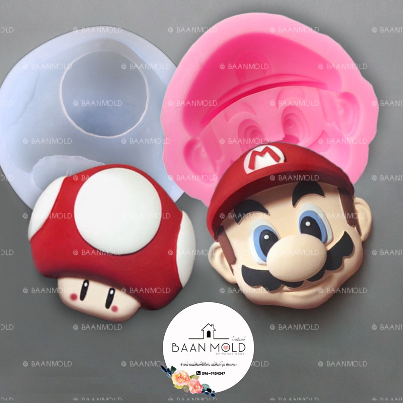 Khuôn silicon ba chiều Chocolate Jelly Snacks Nến thơm Thạch cao mario