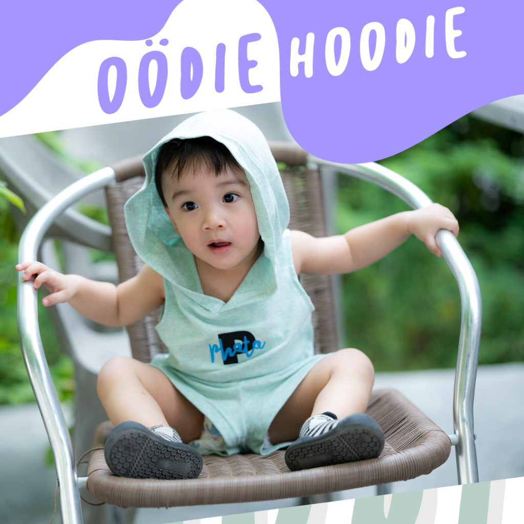 Quần ngắn OODIE HOODIE có in màn hình tên