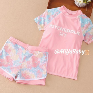 Miyababy Đồ bơi bé gái đồ bơi trẻ em lớn hơn đồ bơi Disney thoải mái thoáng khí thời trang mùa hè (194)