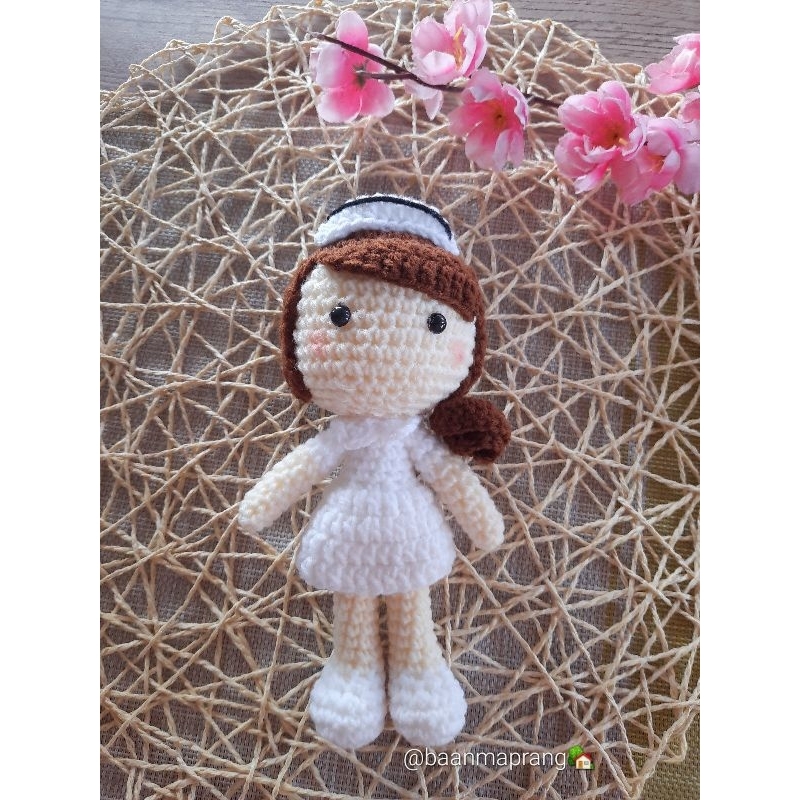 Búp bê y tá dệt kim 7-8 Inch