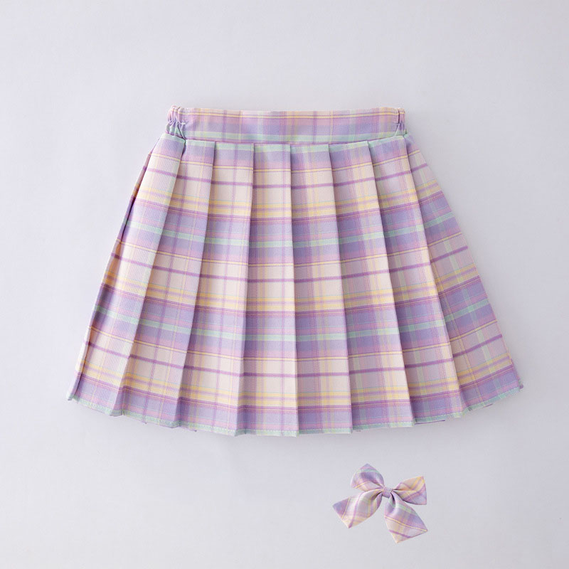 Chân Váy Xếp Ly Lưng Cao Phong Cách Nhật Bản Thời Trang Mùa Hè Cho Bé Gái