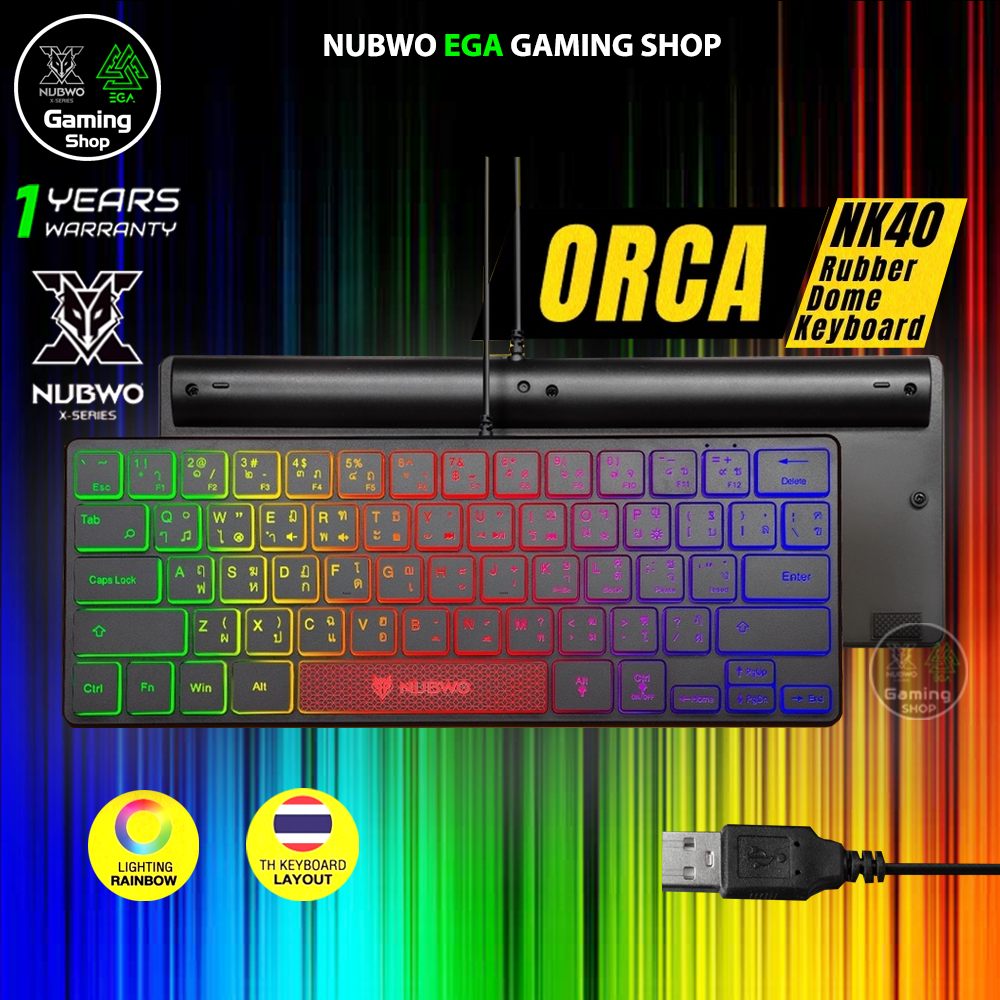 GAMING NUBWO NK-40 CAO SU DOME KEYBOARD Kích thước di động USB được trang trí với đèn đẹp Nhỏ và nhẹ
