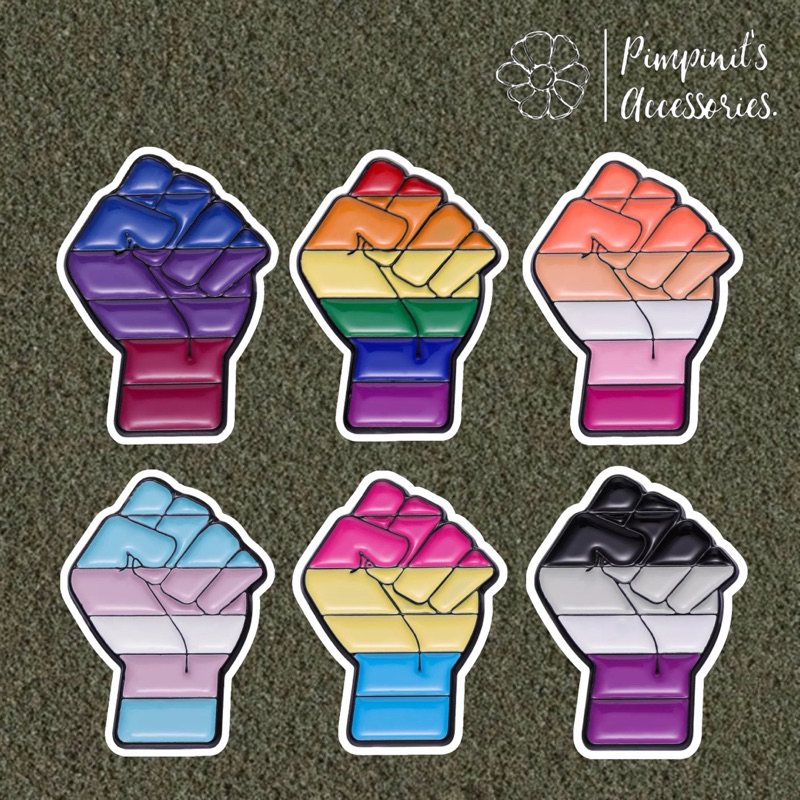 Shop: Bộ trâm cài đa dạng và tình dục | Bộ Pin tráng men PRIDE GESTURE SYMBOL.