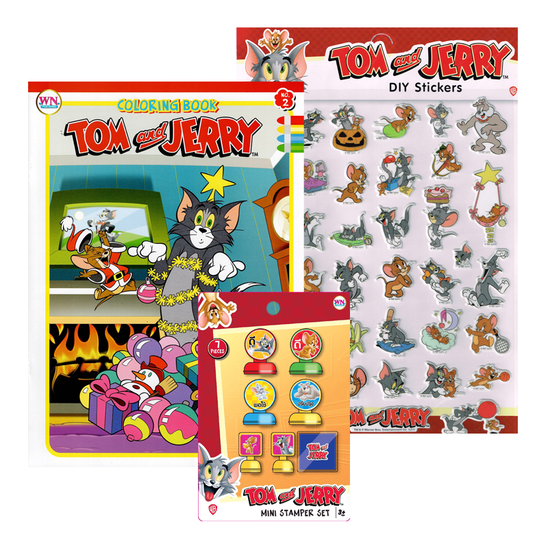 GS.Tom & Jerry + Nhãn dán xốp + Tem