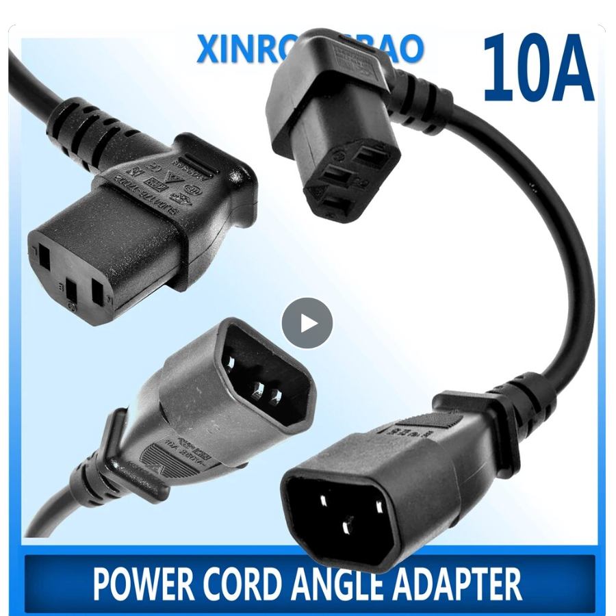 EC 320 C13 Nữ C14 Nam PDU Dây Góc IEC C13 Adapter C13-C14 10a Cắm Chuyển Đổi