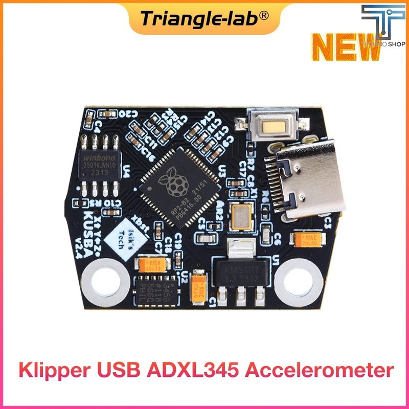TRIANGLELAB USB ADXL345 Gia tốc kế Klipper Đầu vào Shaper tự động hiệu chỉnh giao diện usb Máy in 3D