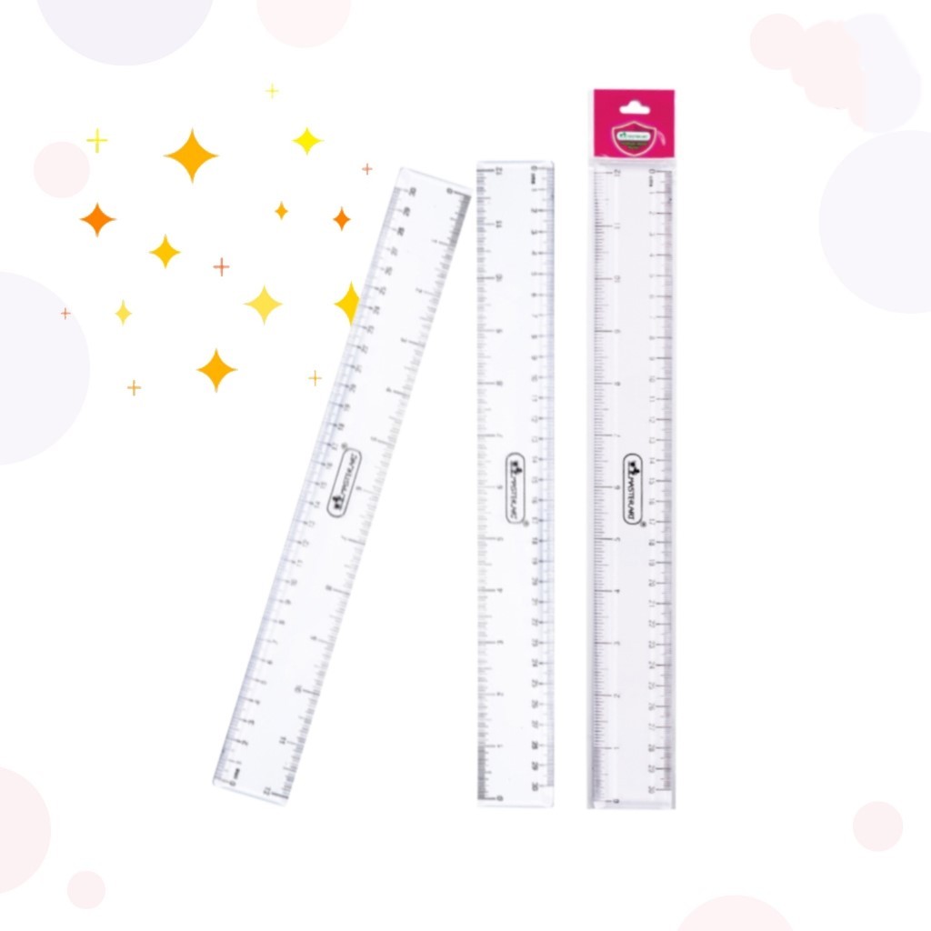 Master Art (Master Art) Thước Nhựa Cứng Mẫu MR12 Size 12 Inch (1 Cái)