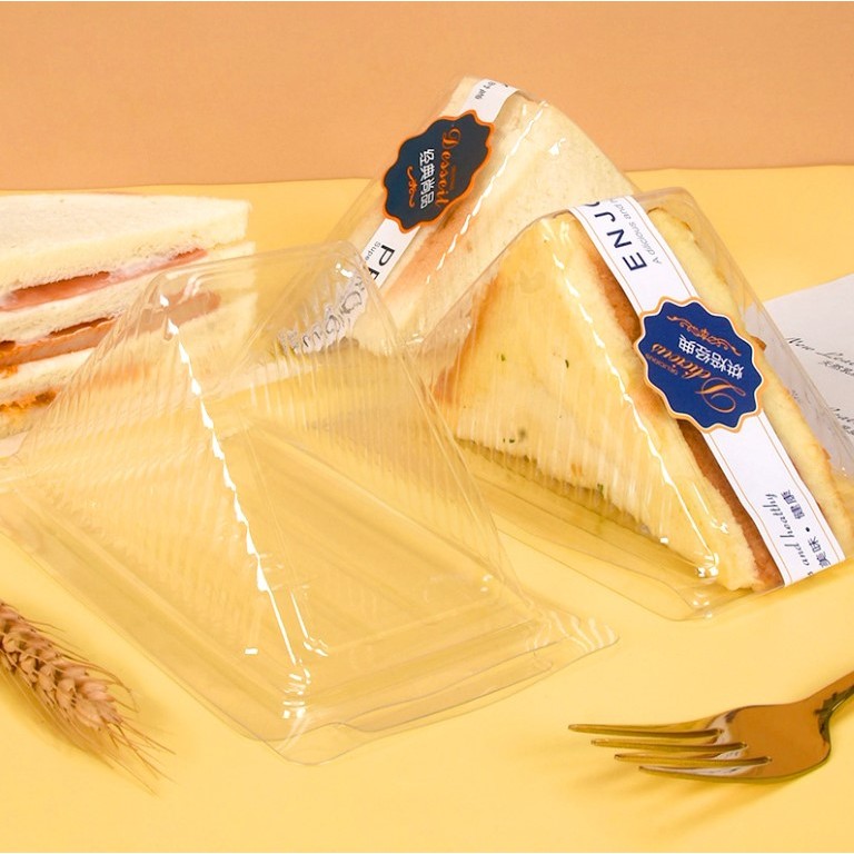 Hộp Sandwich Tam Giác B023 (Gói 100 Miếng) * * Không Dây Đeo * *
