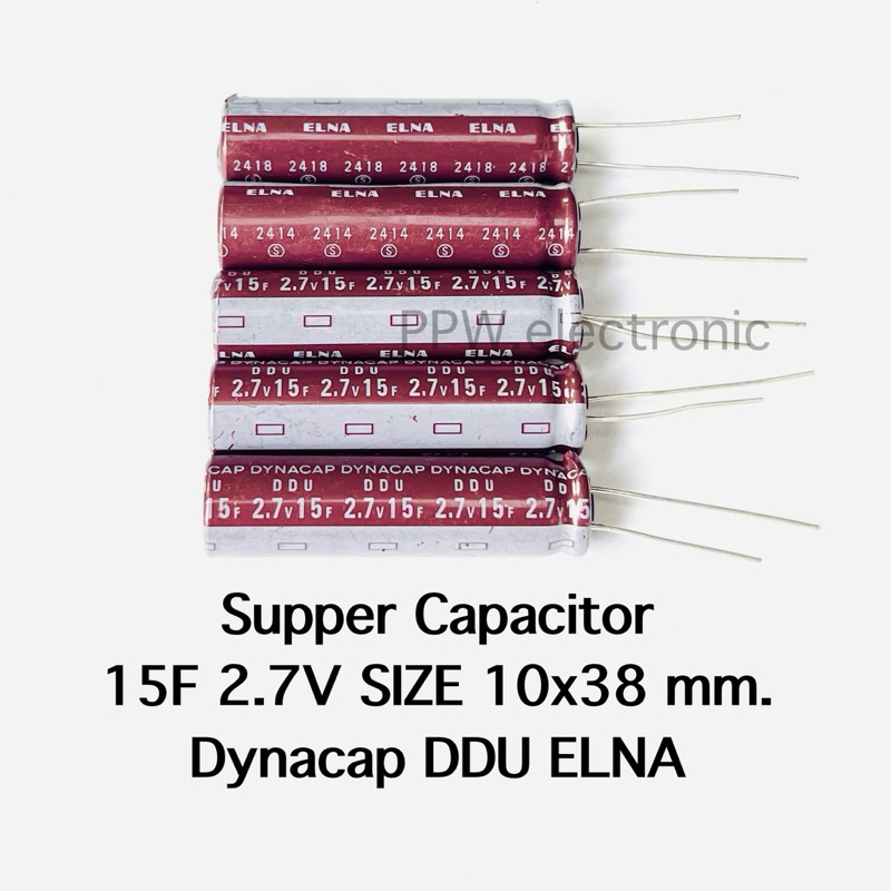 (Gói 3) siêu tụ điện 15F 2.7V Kích thước 10x40 mm. 15 Microfarat 2.7 Volts