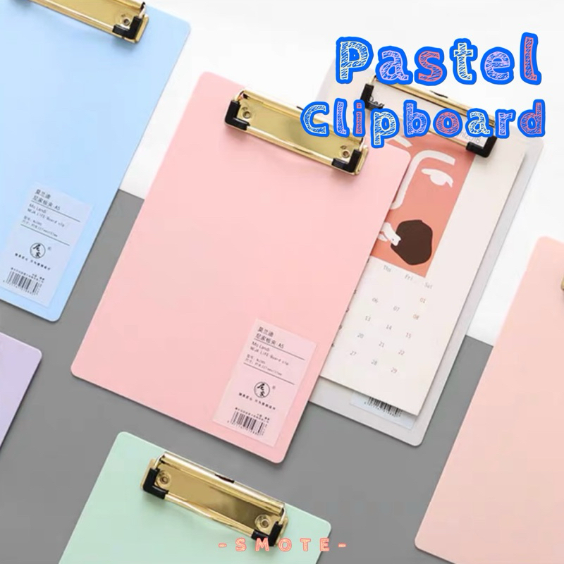 Tấm viết bằng nhựa | 6 Màu Pastel| Loại kẹp viết Bill A4 A5 A6