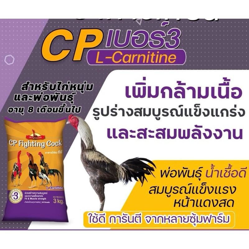 Cp Fighting Chicken Food Formula 3 Động vật cao cấp cho 8 con gà trở lên giúp xây dựng cơ bắp. Mặt đ