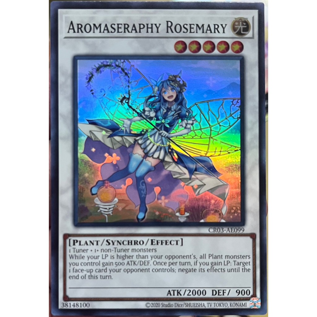 Yugioh Asia-Eng [CR03-AE099] Aromaseraphy Rosemary (Siêu Hiếm) Thẻ Yugi được cấp phép chính hãng