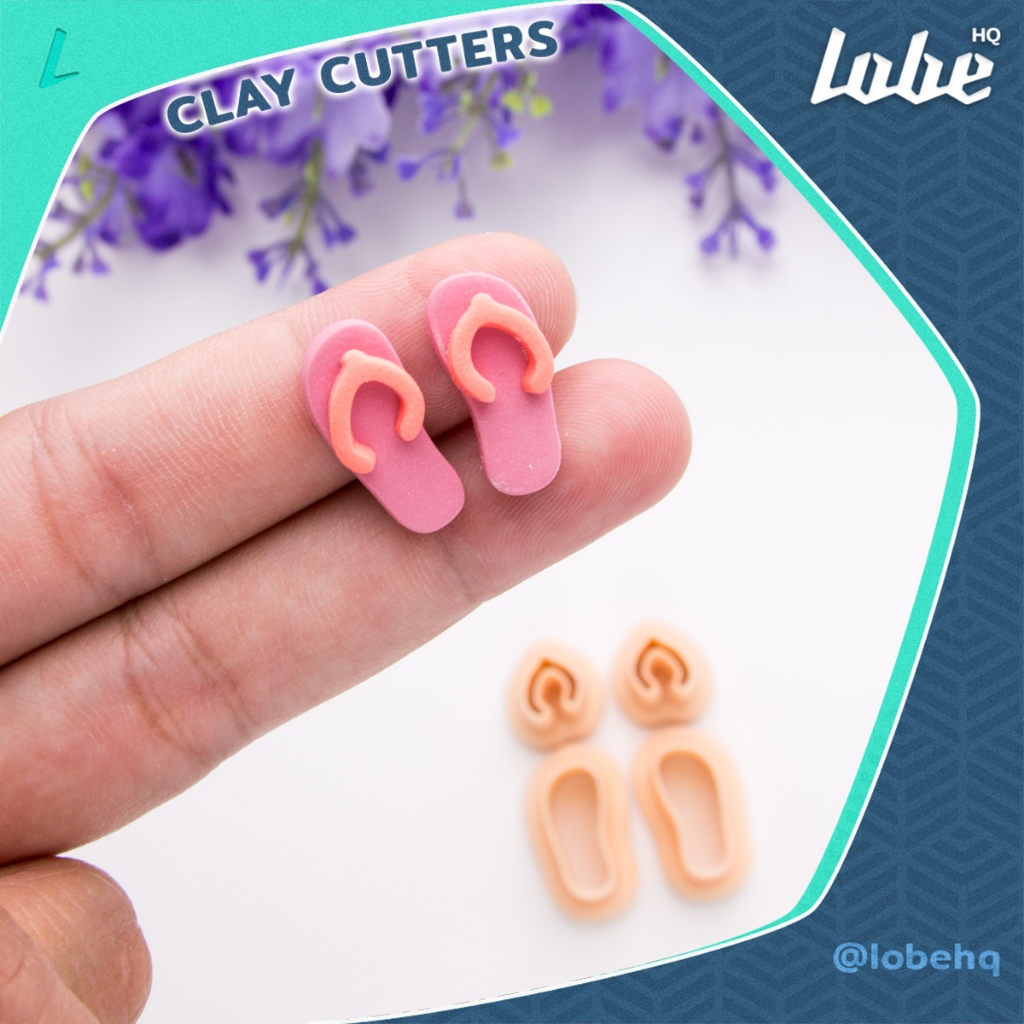 Lobehq Flip Flops Shape A Pair Polymer Clay Cutter / Cutter Dép