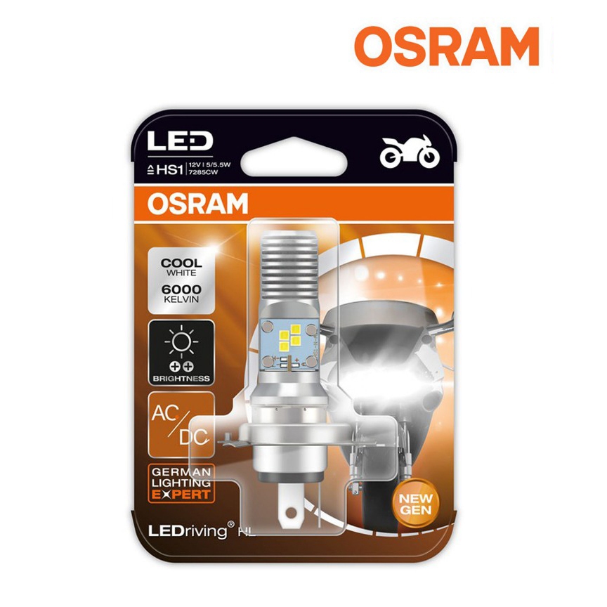 Bóng đèn pha xe máy OSRAM HS1 LED Code 7285CW Màu trắng mát