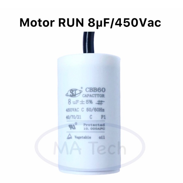 8uf 450v Nắp chạy 8uf 450v Động Cơ 450v8uf Tụ Kích Thước 3.8x7.0cm Số Lượng 1 Cái