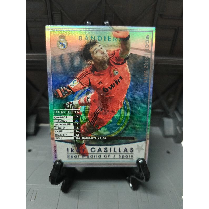 Panini WCCF 2012-13 Iker Casillas Real Madrid Tây Ban Nha WGK khúc xạ thẻ