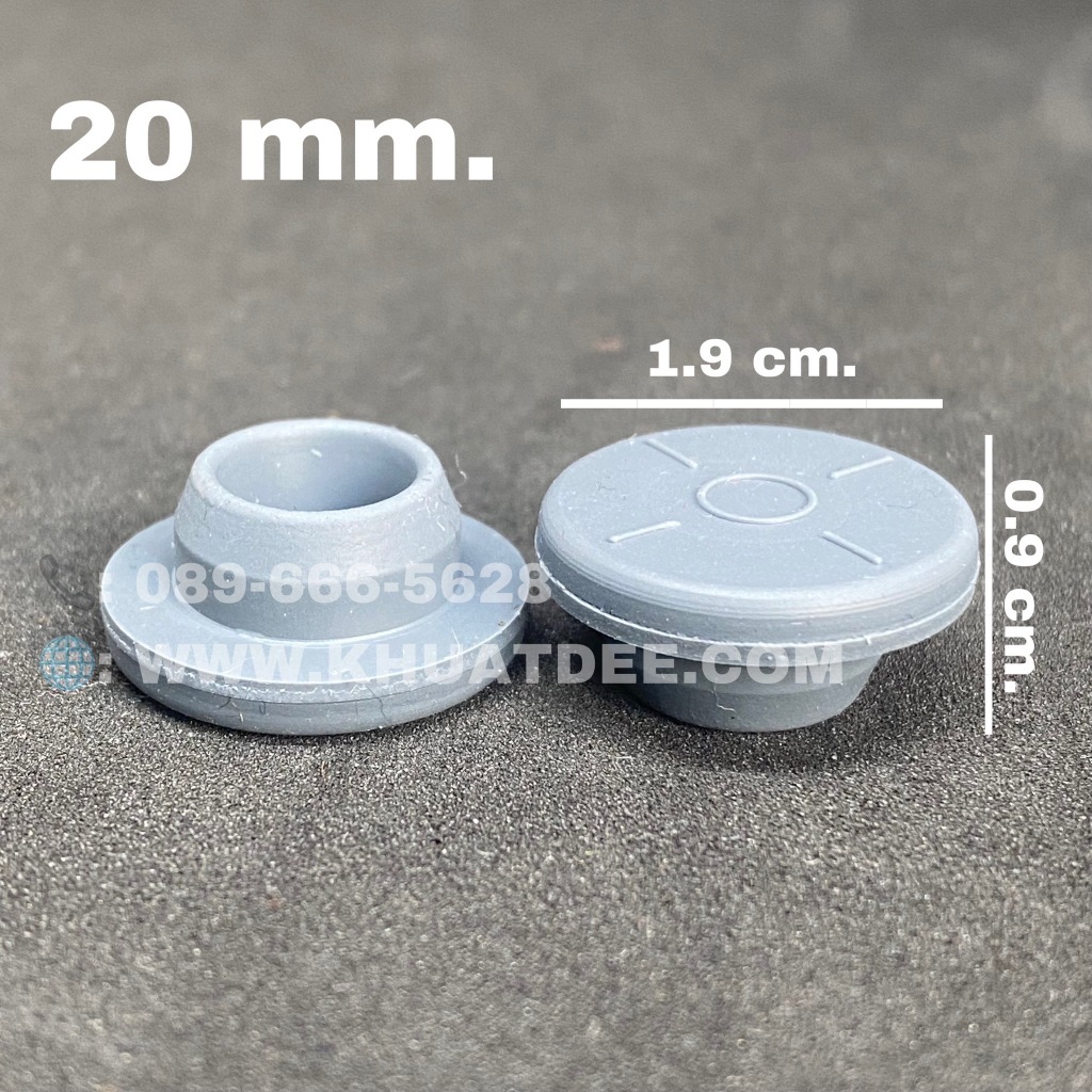 Phích cắm màu xám 20 Mm. (50 Cái) Phích Cắm Cao Su