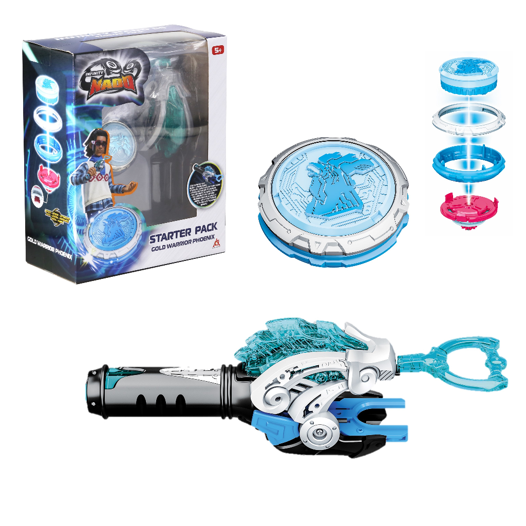 Infinity Nado 6 Starter Pack-Gold Warrior Phoenix 6 Beginner Golden Model Nd Code654113