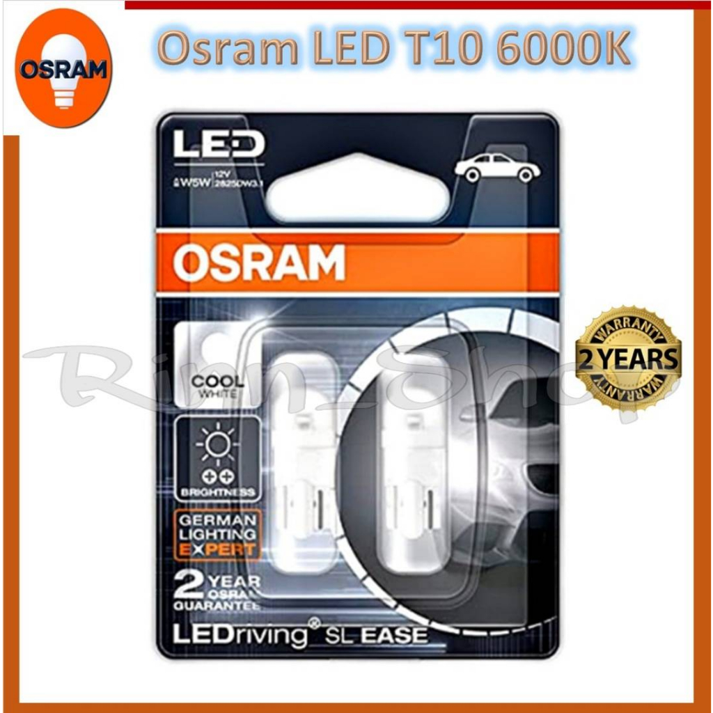 Osram Dimmer Biển Số Đèn T10 6000K Plus Gói Bản Đồ LED / 2 Ống