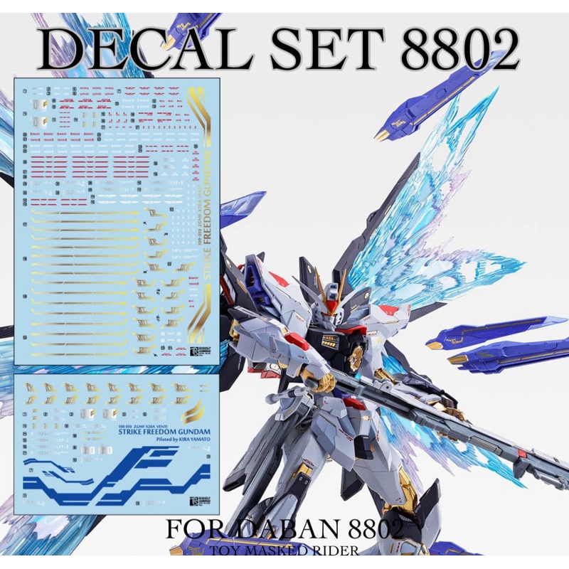 DECAL Water 8802 HD CHROME Glossy MG STRIKE FREEDOM 8802