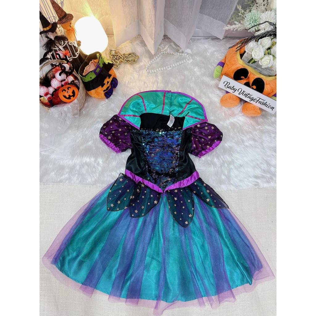 Trang phục phù thủy Halloween hai tay dành cho trẻ em * * Nhãn Morrisons / Kích thước 7-8 tuổi / Kíc