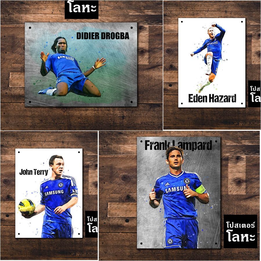 Bộ Poster Kim Loại Chelsea Legend And Former Player Size 15 x 20 cm.