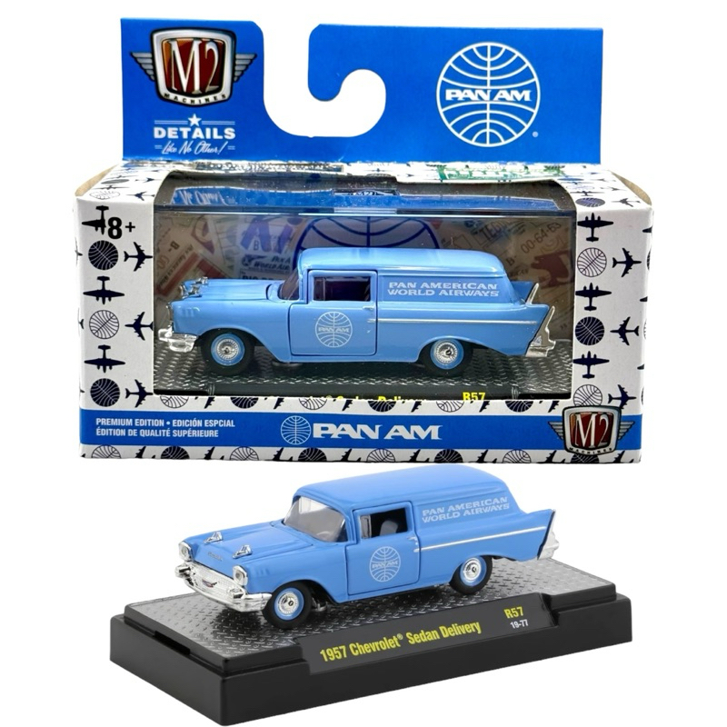 M2 | Giao hàng Chevrolet Sedan 1957 (PAN-AM) tỷ lệ 1: 64