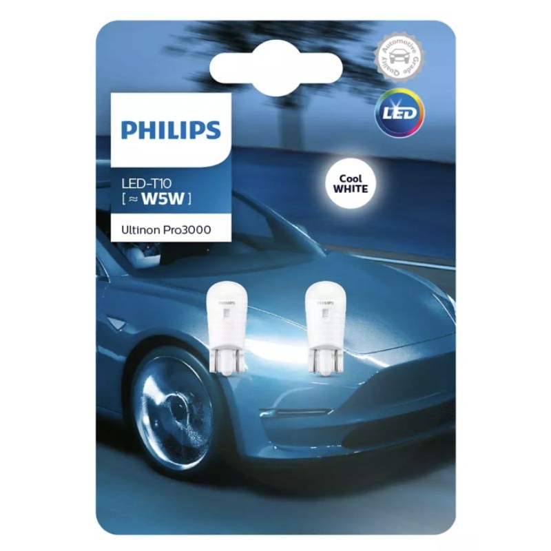 PHILIPS T10 Ultinon Pro3000 LED 6500k TRẮNG