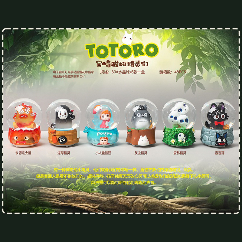 Mô hình: Quả cầu tuyết TOTORO (Có đèn cầu vồng và nhiều nhạc)