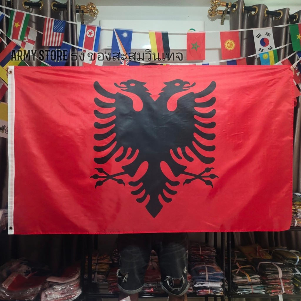 Khuyến mãi hóa đơn thuế > Cờ Albania 4 Size Cửa hàng Thái Lan