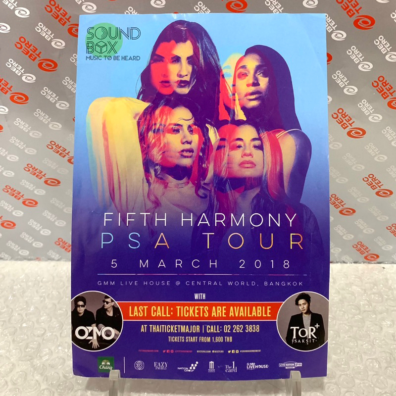 .Tờ rơi / Vận đơn: Thúc đẩy buổi hòa nhạc "Fifth Harmony" PSA Tour Live In Bangkok 2018