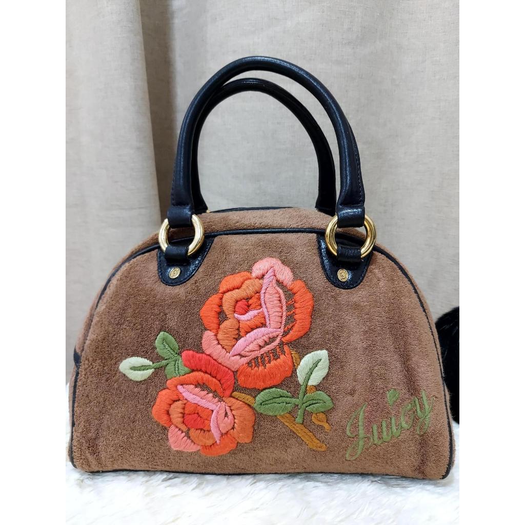 Vintage Juicy Couture Terry Bowler Túi xách tay hai tay Thương hiệu đích thực