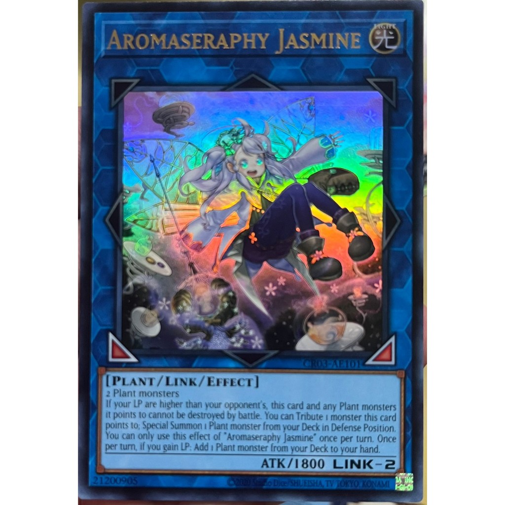 Yugioh Asia-Eng [CR03-AE101] Aromaseraphy Jasmine (Siêu Hiếm) Thẻ Yugi được cấp phép chính hãng