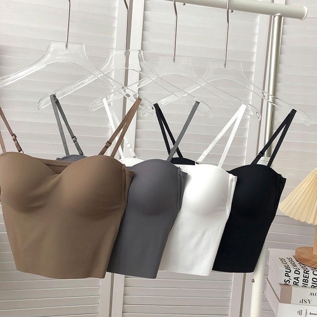 Áo tăng và dây đeo Spaghetti Vải Rayon (Vải Rayon) Chiều dài áo sơ mi = 15