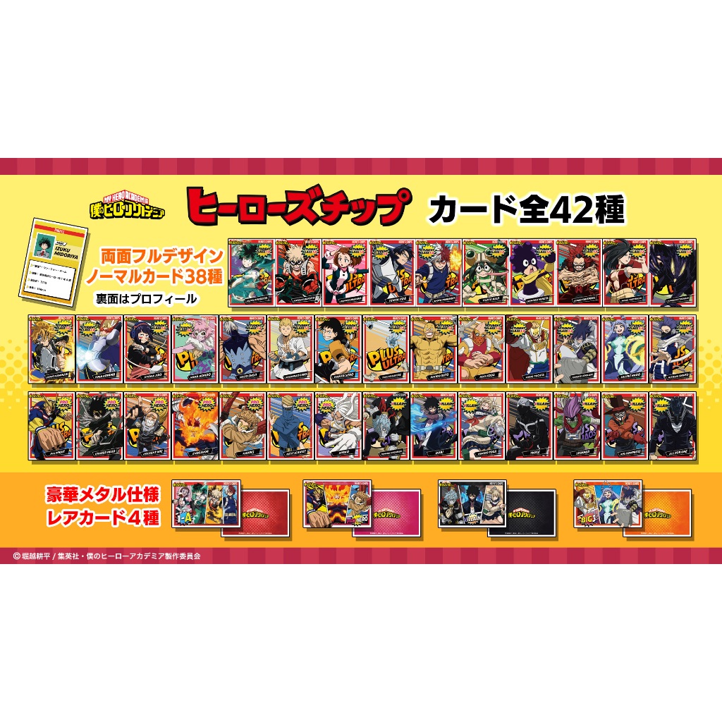 Chip My Hero Academia Heroes tại FamilyMart Stores Card Không có lỗ hổng