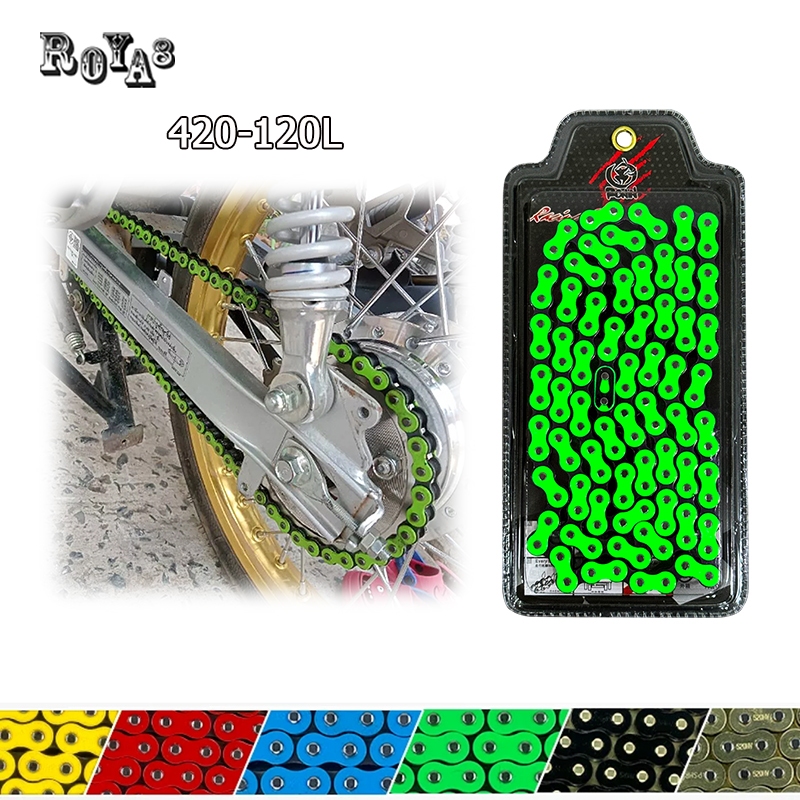 Ronin Màu Dây Xích Kích Thước 420-106L 420-120L Đỏ Xanh Vàng Trang Trí Xe Máy Có 8 Màu Bánh Xích Trư
