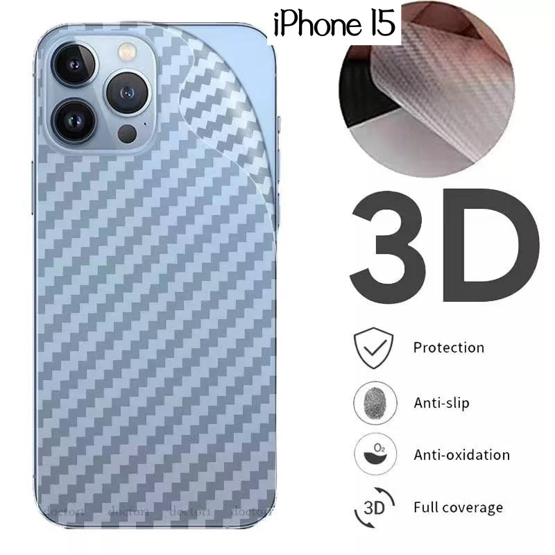 Phim mặt sau iPhone15 Kevlar iPhone 15 / iPhone 15 Plus / iPhone 15 Pro / iPhone 15 Pro Max Model