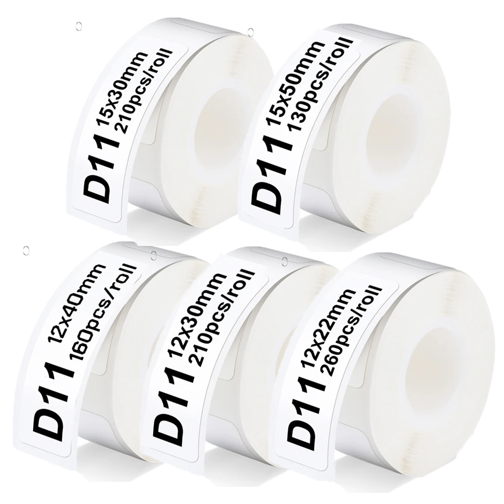 NIIMBOT D11 Nhãn Dán Giấy Trắng Cuộn Nhiệt Chống Thấm Nước Tự Dính D11 D110