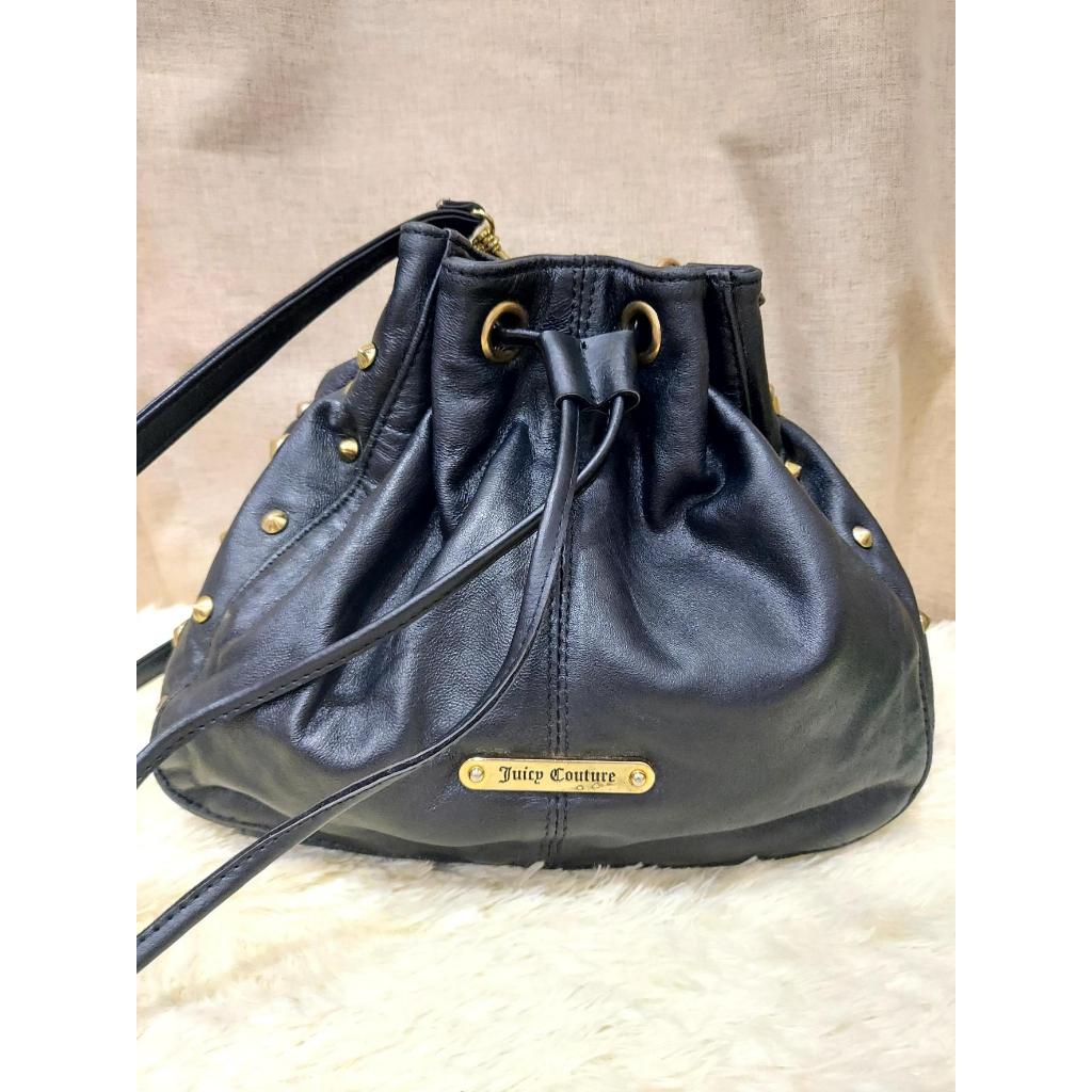 JUICY COUTURE Túi xô da Couture Juicy CHÍNH HÃNG Thương hiệu hình bánh bao tay thứ hai