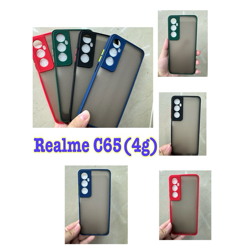 Realme C65 (4g) Trong Ốp điện thoại Mềm Ốp điện thoại Cứng Vỏ Camera Nút Màu Cho C65 (4g)