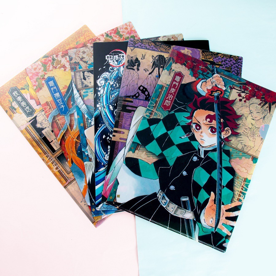Demon Slayer Tanjiro Kamado Giyu Zenitsu-Clear File Kimetsu no Yaiba