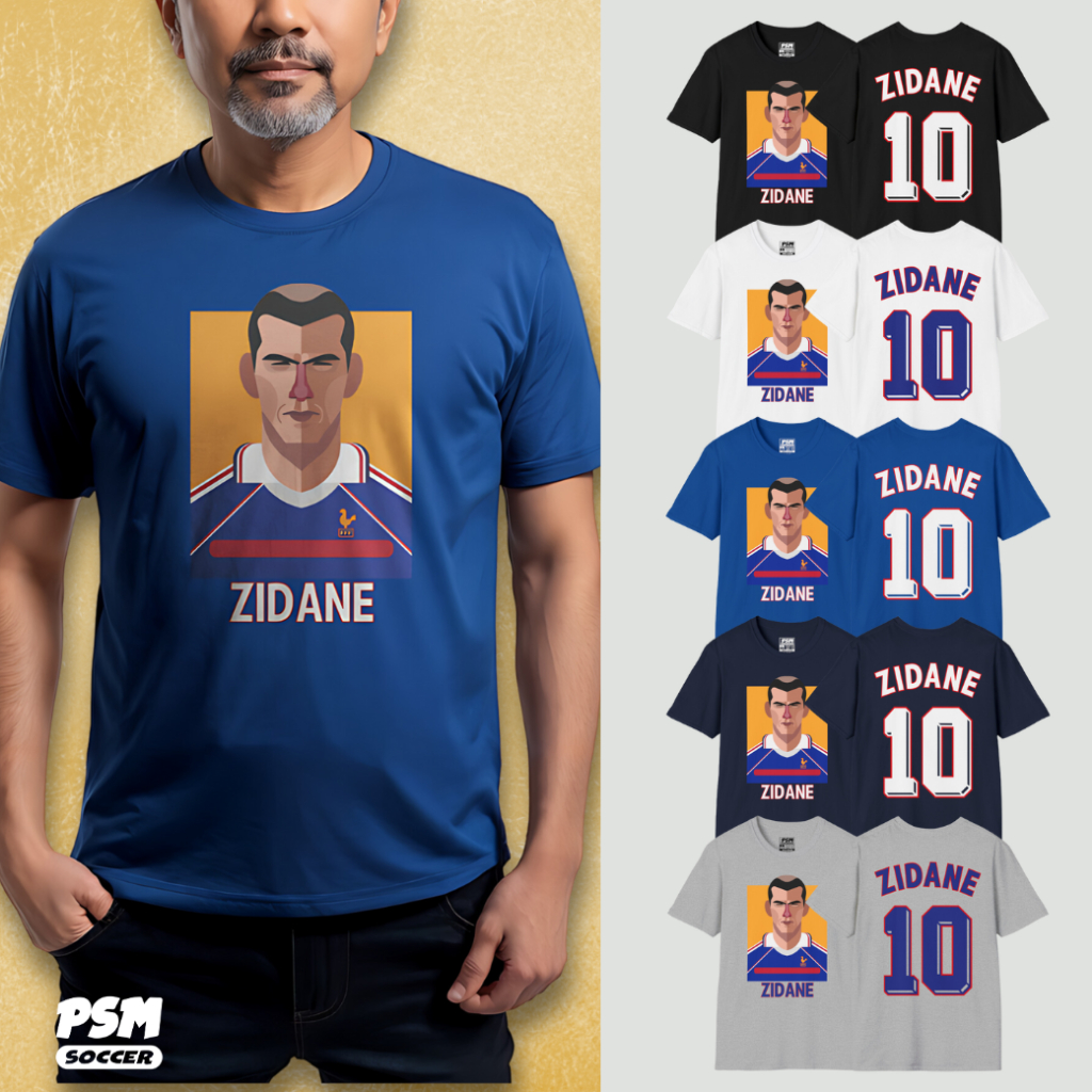 Áo thun bóng đá PSM Zidane France 98