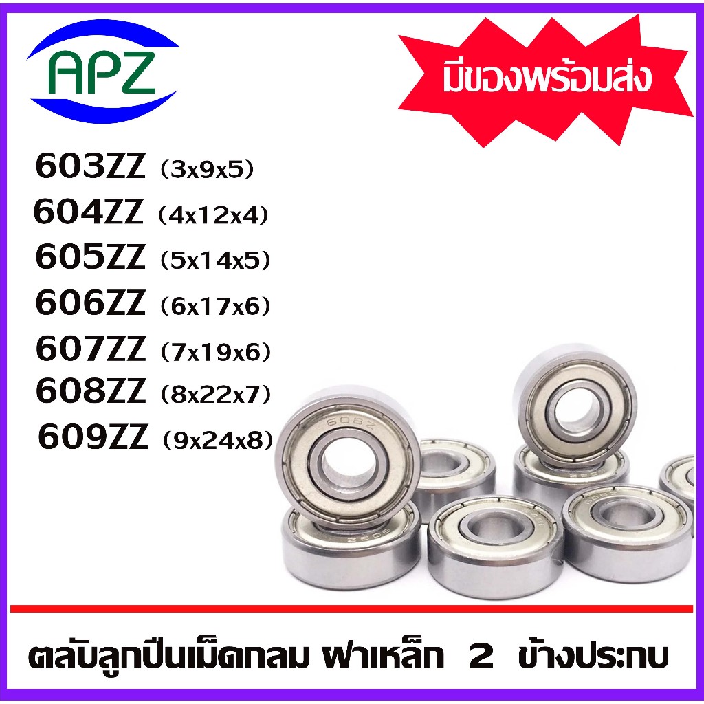 603ZZ 604ZZ 605ZZ 606ZZ 607ZZ 608ZZ 609ZZ Vỏ thép 2 mặt (Vòng bi thu nhỏ) 603Z 604Z 605Z 606Z 607Z 6