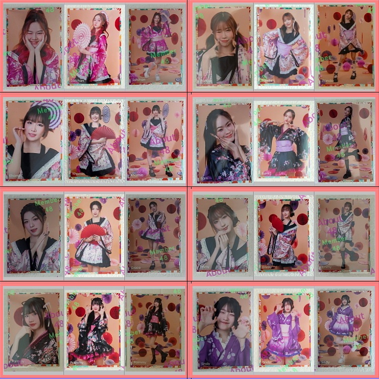 Máy tính 3 thẻ Matsuri 2024 [A + B + C] (2 / 4) BNK48 Panda Earn Grace Mimi Pat Cindy Bnk Tài khoản 