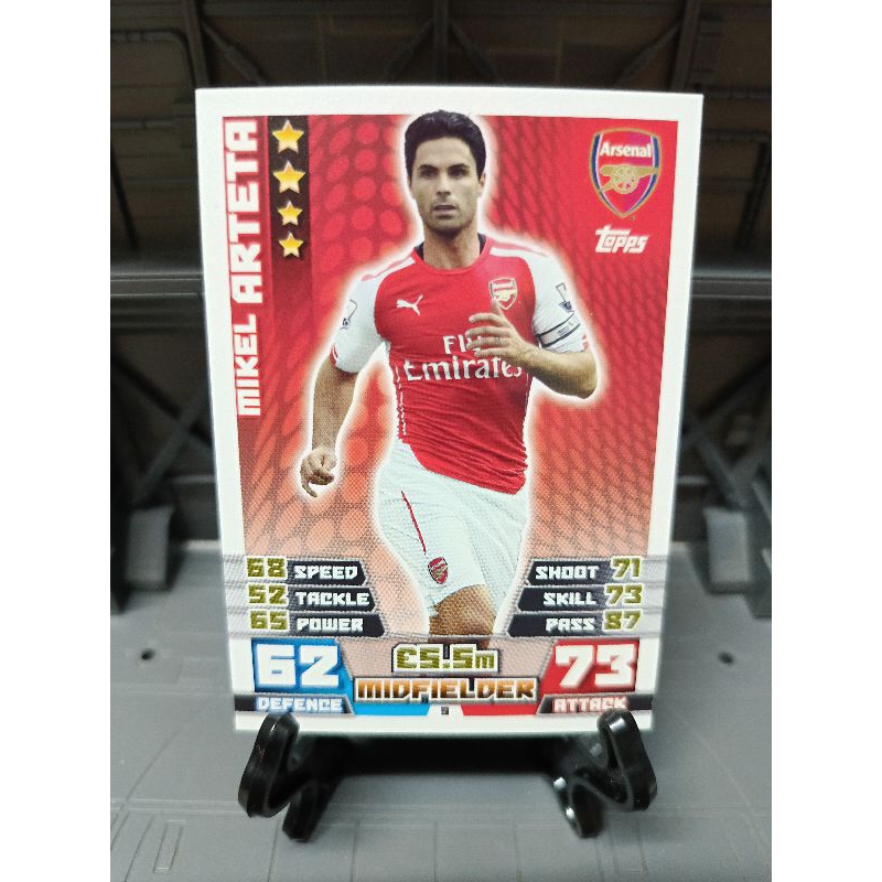 2014-15 Topps Trận đấu Attax English Premier League Mikel Arteta 9 Arsenal
