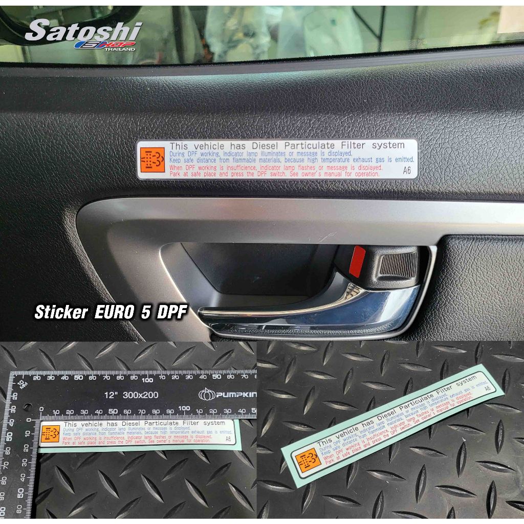 TOYOTA / Sticker DPF EURO 5 Cửa Trước Bên Phải Năm 2024 REVO / Fortuner / Hilux Champ