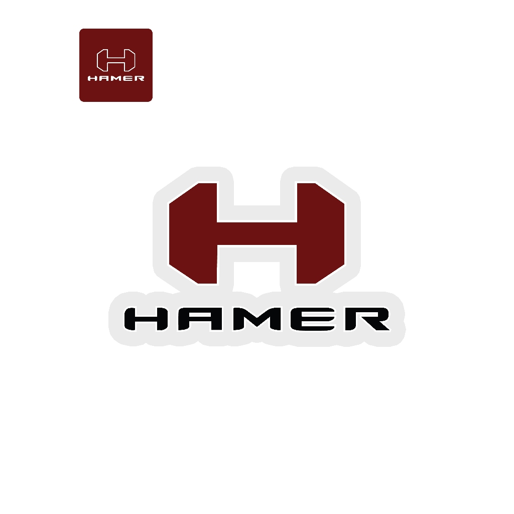Nhãn dán HAMER4x4 Họa tiết HAMER Có nhiều kích cỡ để lựa chọn từ mọi nơi Chống nước chống nắng Die-C