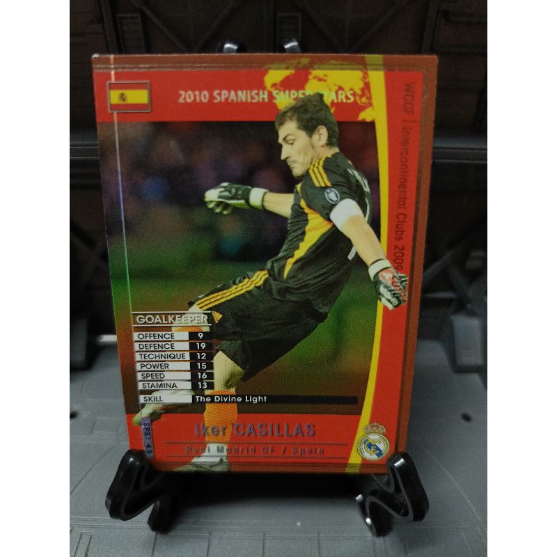 Panini WCCF 2009-10 Iker Casillas Real Madrid Tây Ban Nha WGK khúc xạ thẻ