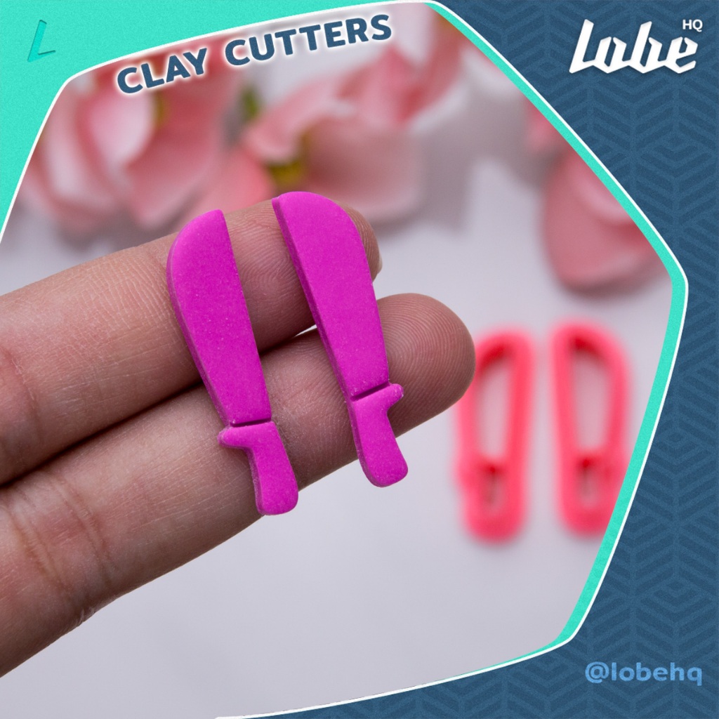 Máy cắt đất sét Lobehq Machete Shape A Pair / Dao Polymer