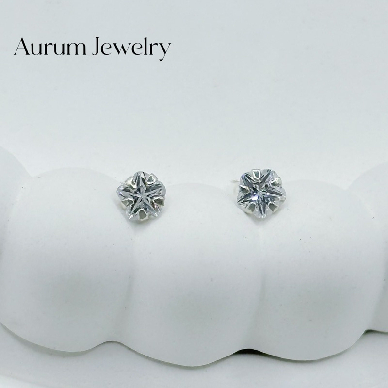 Trang sức Aurum: Bông tai hoa Bạc thật